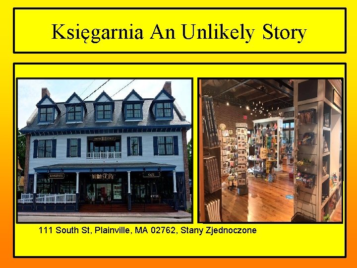 Księgarnia An Unlikely Story 111 South St, Plainville, MA 02762, Stany Zjednoczone 
