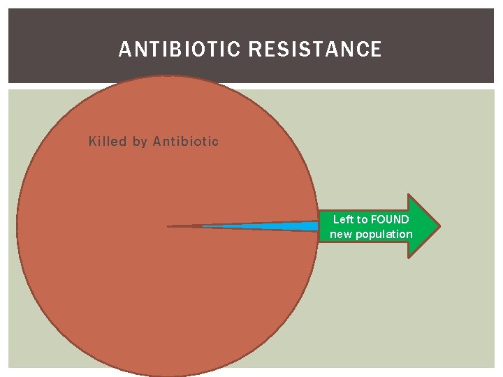 ANTIBIOTIC RESISTANCE Killed by Antibiotic Left to FOUND new population 