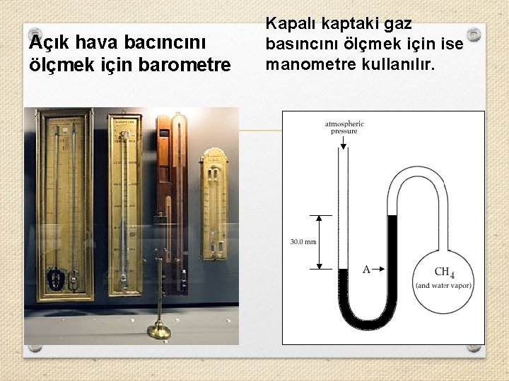 Açık hava bacıncını ölçmek için barometre MADE IN TURKEY Kapalı kaptaki gaz basıncını ölçmek