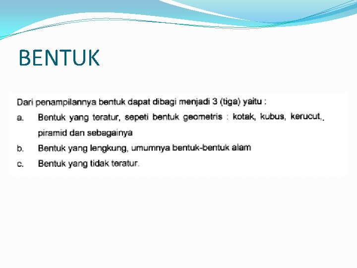 BENTUK 