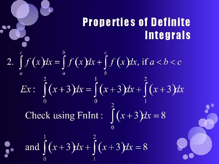 Properties of Definite Integrals 