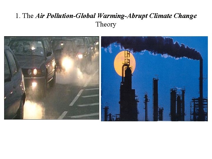 1. The Air Pollution-Global Warming-Abrupt Climate Change Theory 