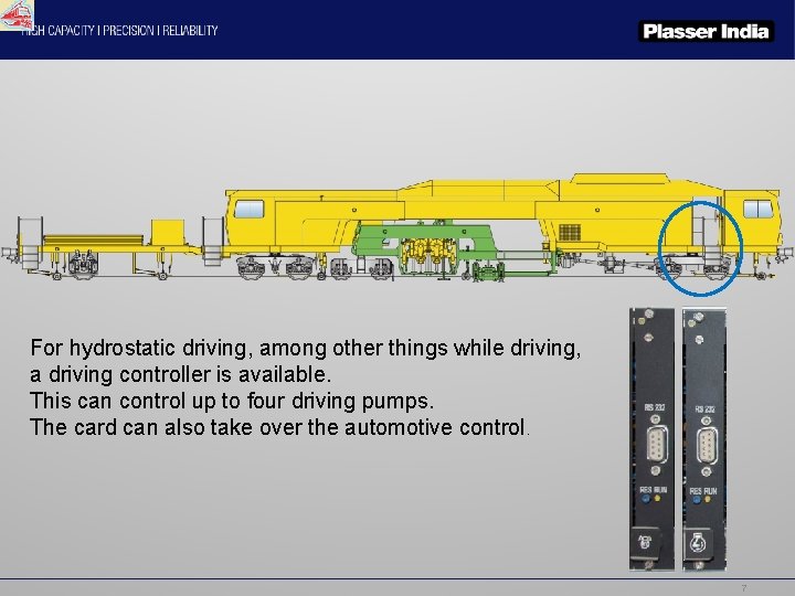 For hydrostatic driving, among other things while driving, a driving controller is available. This