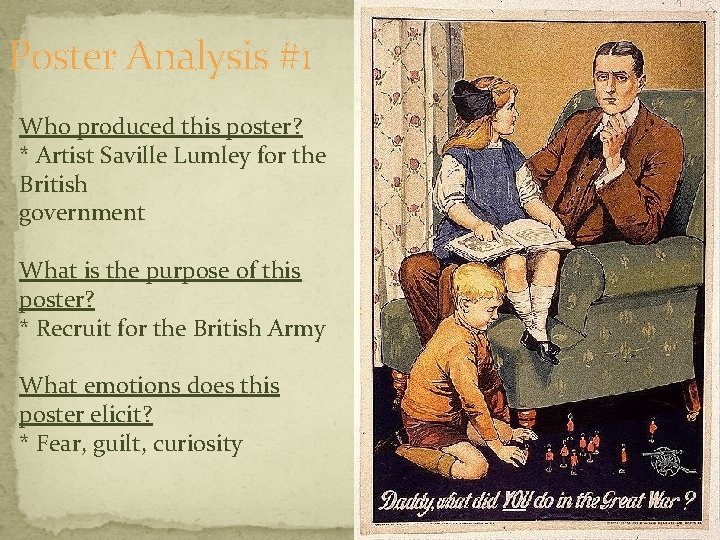 Poster Analysis #1 Who produced this poster? * Artist Saville Lumley for the British Poster Analysis #1 Who produced this poster? * Artist Saville Lumley for the British
