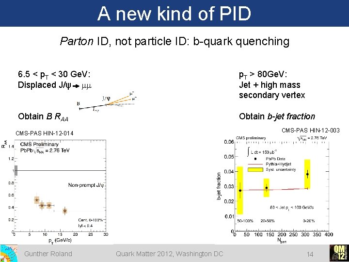 A new kind of PID Parton ID, not particle ID: b-quark quenching 6. 5 A new kind of PID Parton ID, not particle ID: b-quark quenching 6. 5