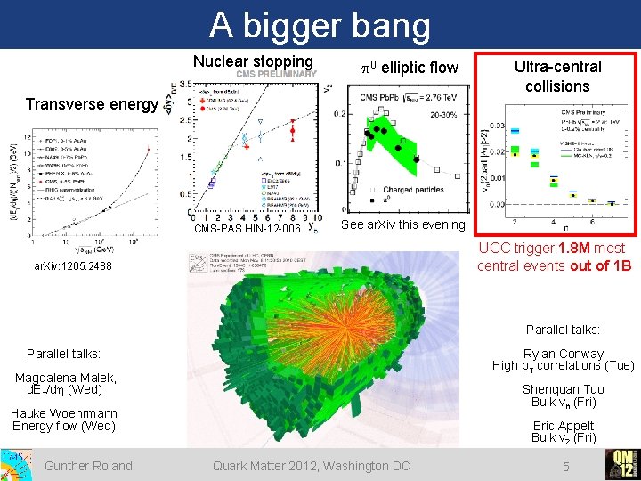 A bigger bang Nuclear stopping p 0 elliptic flow Ultra-central collisions Transverse energy CMS-PAS A bigger bang Nuclear stopping p 0 elliptic flow Ultra-central collisions Transverse energy CMS-PAS