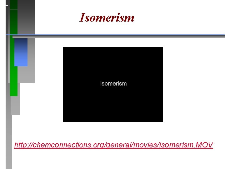 Isomerism http: //chemconnections. org/general/movies/Isomerism. MOV 