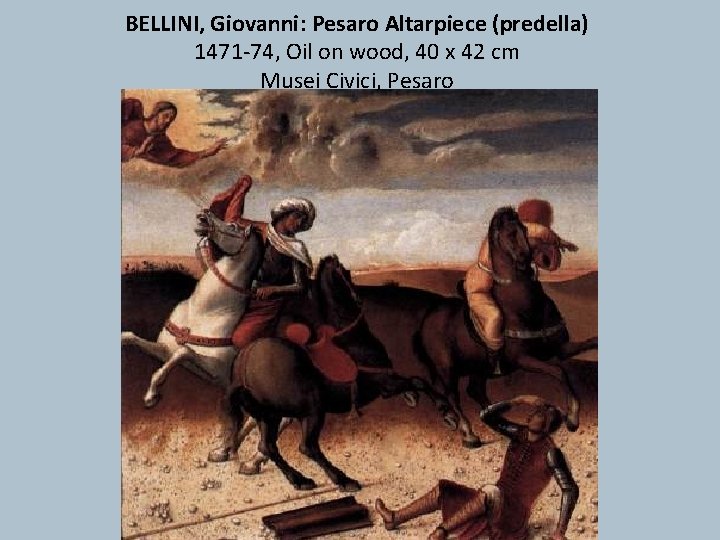 BELLINI, Giovanni: Pesaro Altarpiece (predella) 1471 -74, Oil on wood, 40 x 42 cm