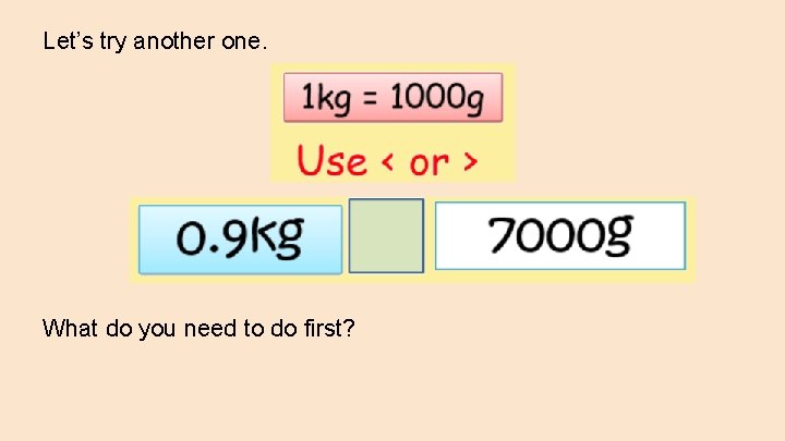 Let’s try another one. What do you need to do first? 