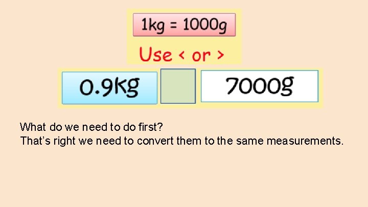 What do we need to do first? That’s right we need to convert them
