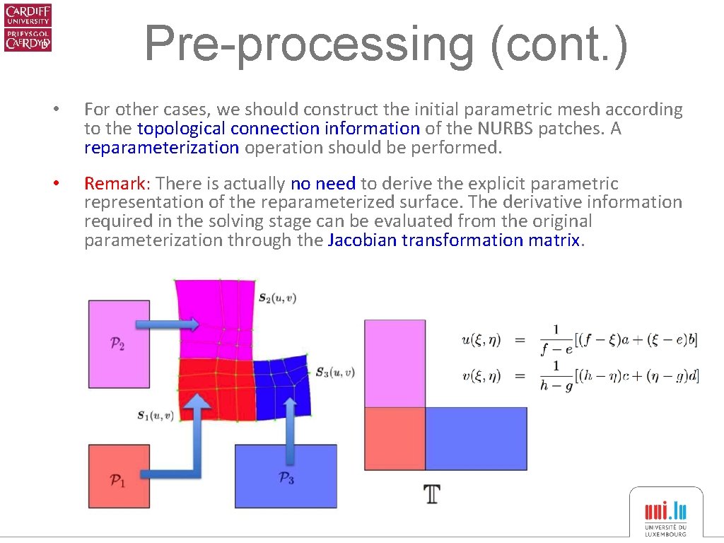 Pre-processing (cont. ) • For other cases, we should construct the initial parametric mesh