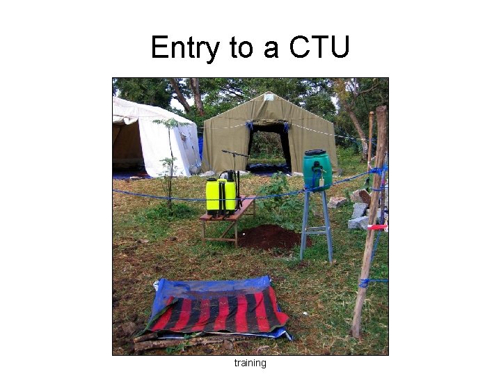 Entry to a CTU WASH cholera/AWD EP&R training 