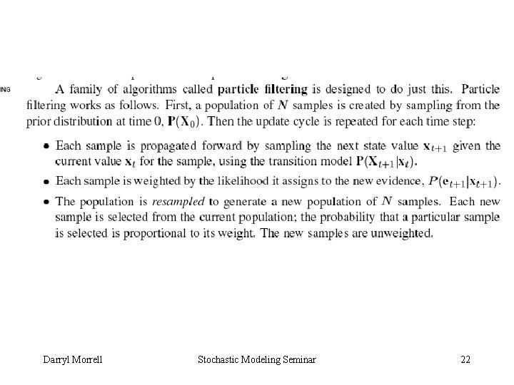 Darryl Morrell Stochastic Modeling Seminar 22 