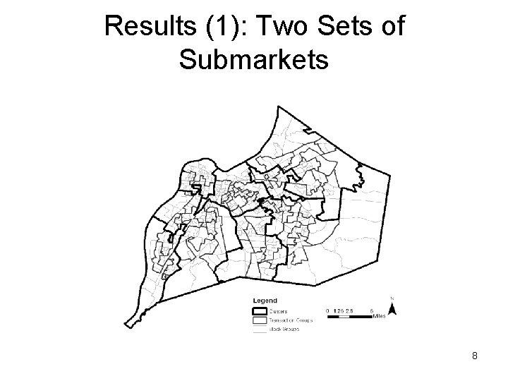 Results (1): Two Sets of Submarkets 8 