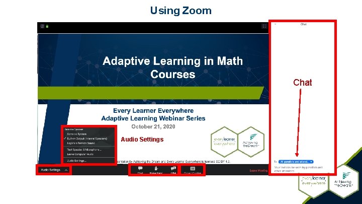 Using Zoom Chat Audio Settings 