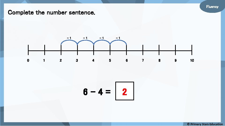 Fluency Complete the number sentence. – 1 0 1 2 – 1 3 –