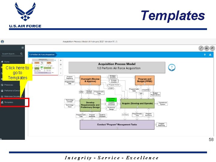 Templates Click here to go to Templates 58 Integrity - Service - Excellence 