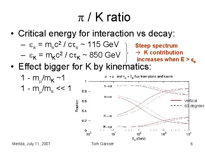 / K ratio • Critical energy for interaction vs decay: – e = / K ratio • Critical energy for interaction vs decay: – e =
