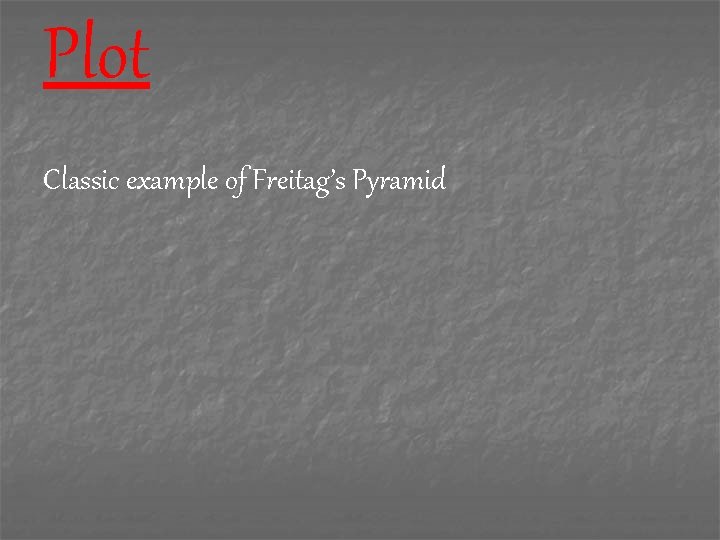Plot Classic example of Freitag’s Pyramid 