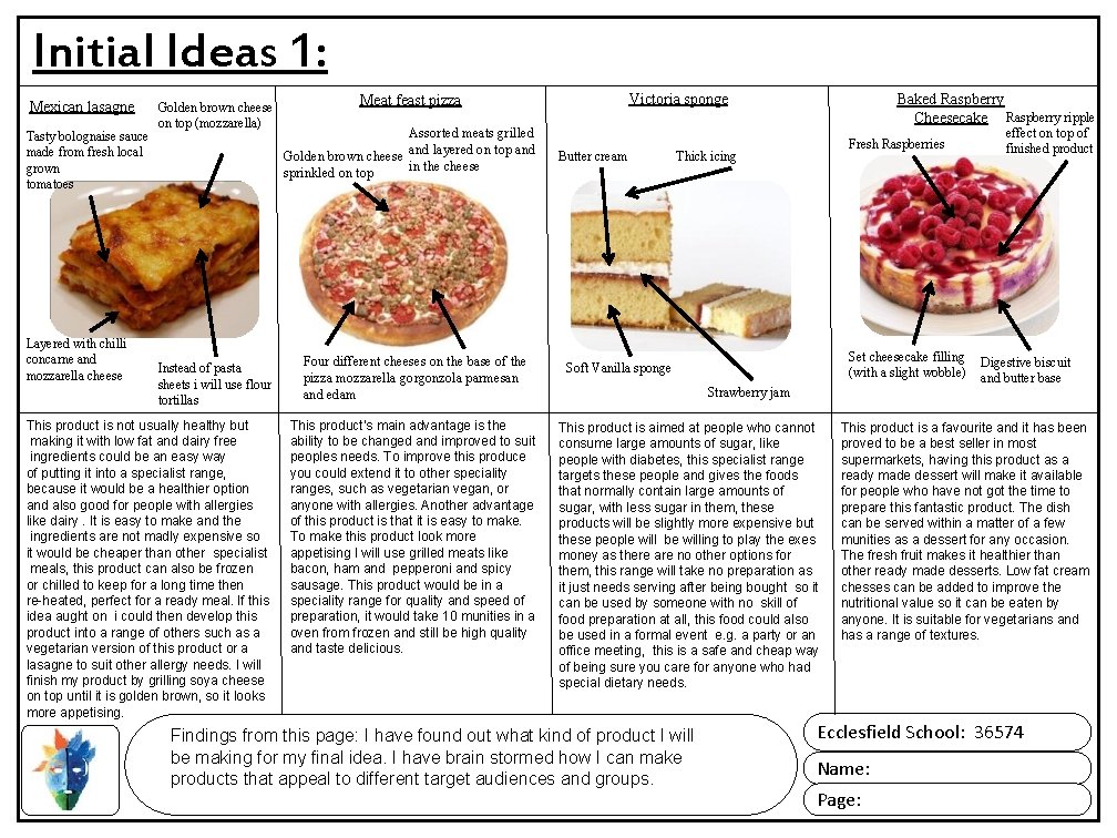 Initial Ideas 1: Mexican lasagne Tasty bolognaise sauce made from fresh local grown tomatoes