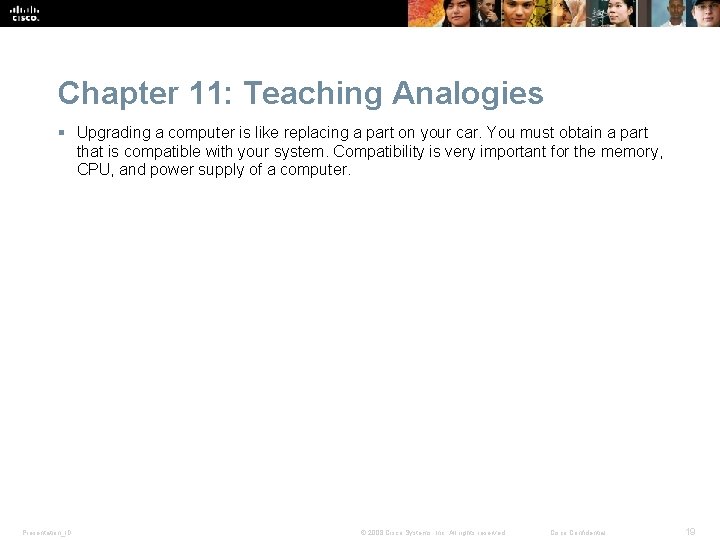 Chapter 11: Teaching Analogies § Upgrading a computer is like replacing a part on