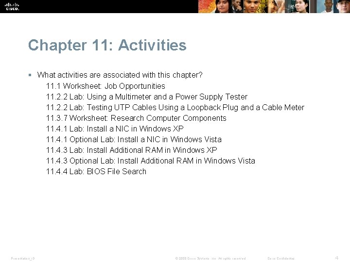 Chapter 11: Activities § What activities are associated with this chapter? 11. 1 Worksheet: