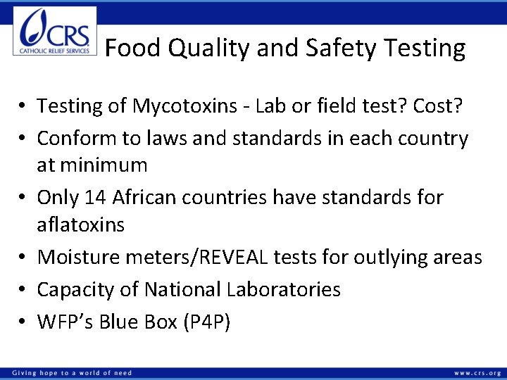 Food Quality and Safety Testing • Testing of Mycotoxins - Lab or field test?