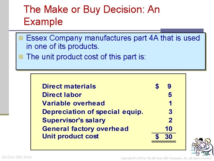 The Make or Buy Decision: An Example n Essex Company manufactures part 4 A The Make or Buy Decision: An Example n Essex Company manufactures part 4 A