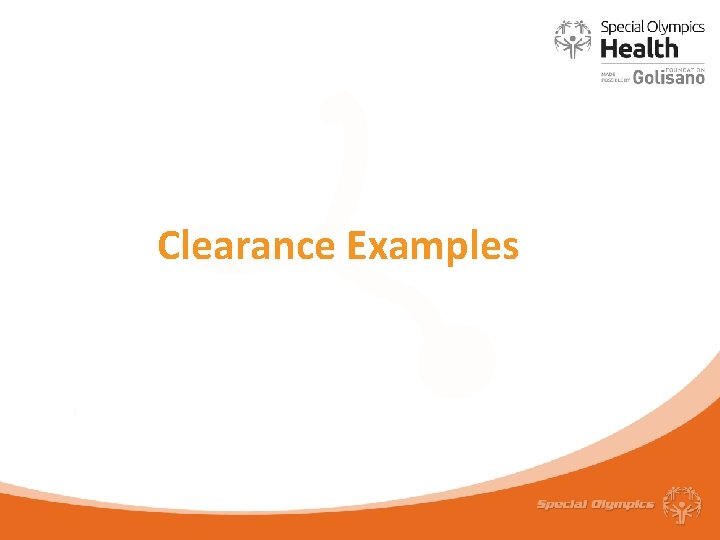 Clearance Examples 