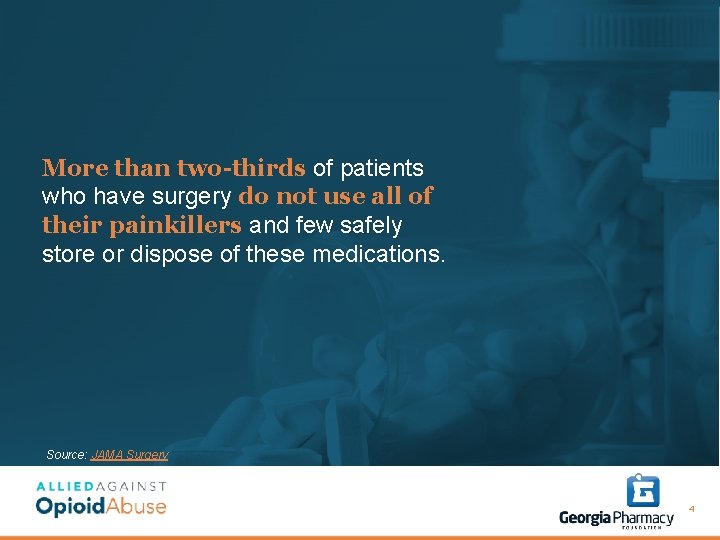 More than two-thirds of patients who have surgery do not use all of their