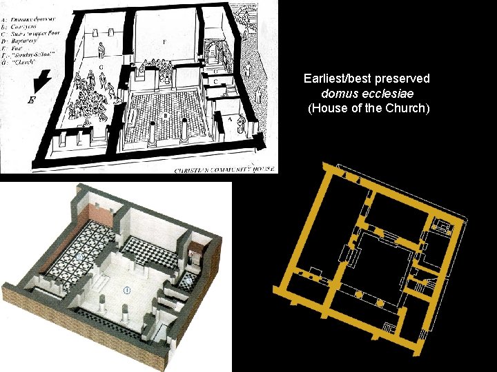 Earliest/best preserved domus ecclesiae (House of the Church) 