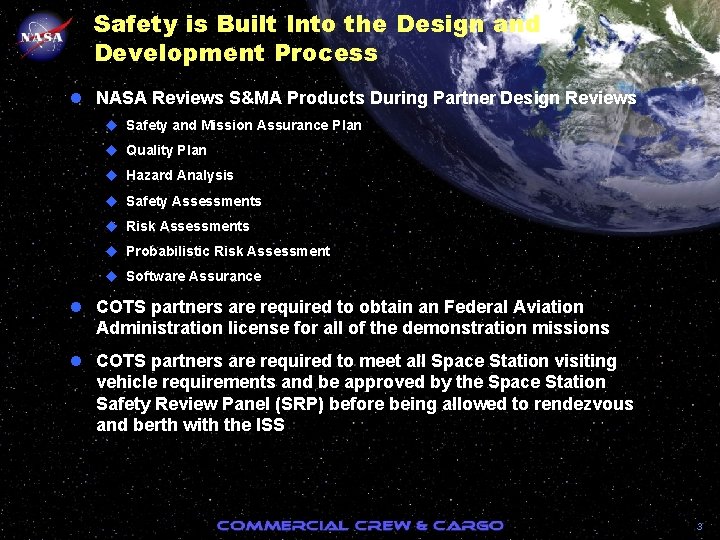 Safety is Built Into the Design and Development Process l NASA Reviews S&MA Products