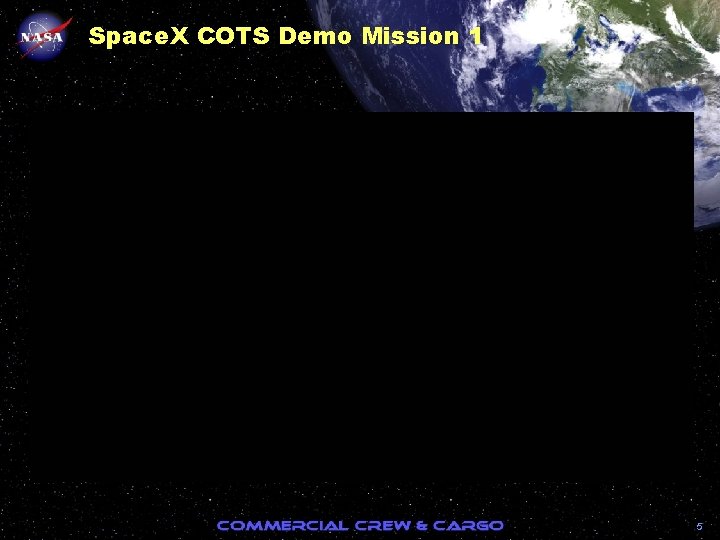 Space. X COTS Demo Mission 1 5 