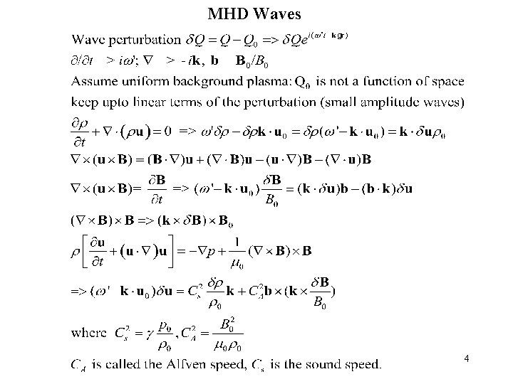 MHD Waves 4 