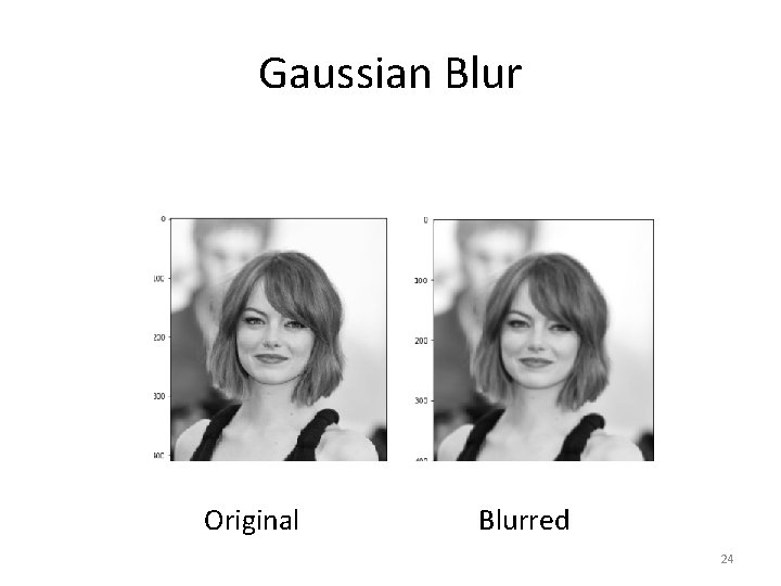 Gaussian Blur Original Blurred 24 