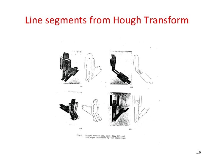 Line segments from Hough Transform 46 