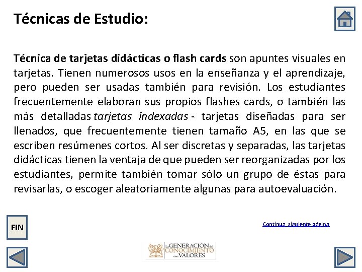 Técnicas de Estudio: Técnica de tarjetas didácticas o flash cards son apuntes visuales en