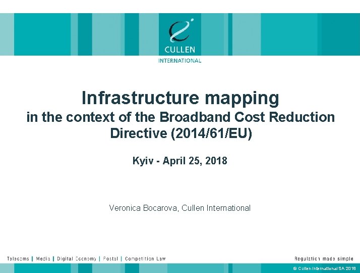 Infrastructure mapping in the context of the Broadband Cost Reduction Directive (2014/61/EU) Kyiv -