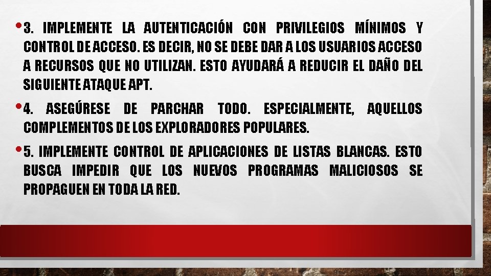 • 3. IMPLEMENTE LA AUTENTICACIÓN CON PRIVILEGIOS MÍNIMOS Y CONTROL DE ACCESO. ES • 3. IMPLEMENTE LA AUTENTICACIÓN CON PRIVILEGIOS MÍNIMOS Y CONTROL DE ACCESO. ES