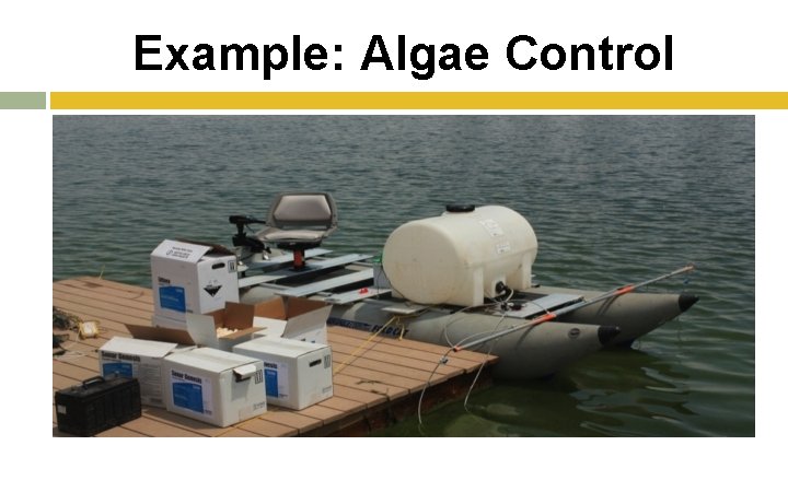Example: Algae Control Example: Algae Control
