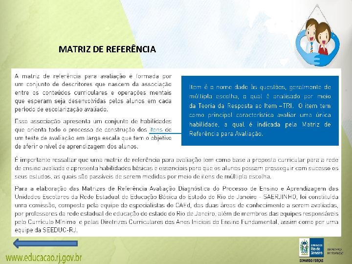 MATRIZ DE REFERÊNCIA MATRIZ DE REFERÊNCIA