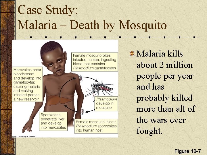 Case Study: Malaria – Death by Mosquito Malaria kills about 2 million people per