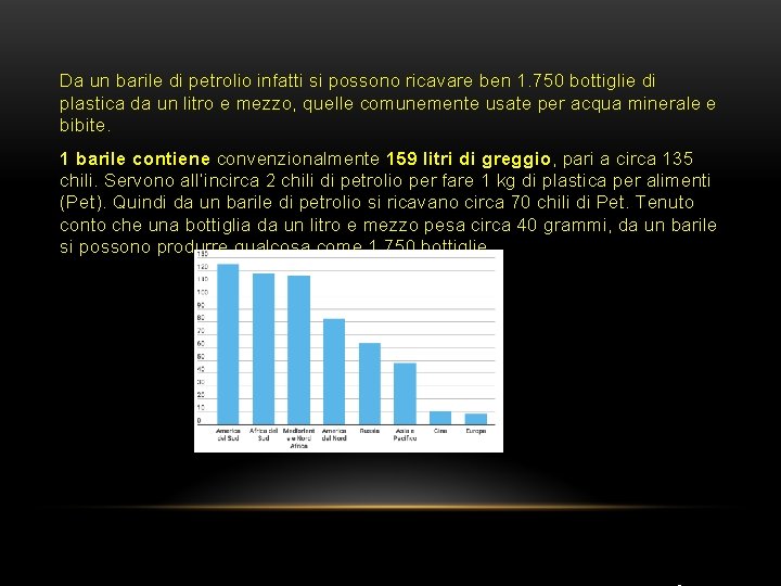 Da un barile di petrolio infatti si possono ricavare ben 1. 750 bottiglie di