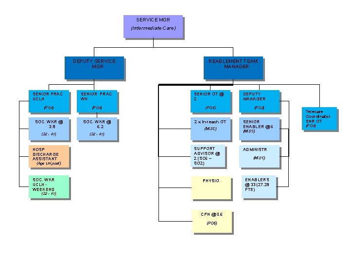 SERVICE MGR (Intermediate Care) DEPUTY SERVICE MGR REABLEMENT TEAM MANAGER SENIOR PRAC UCLH SENIOR