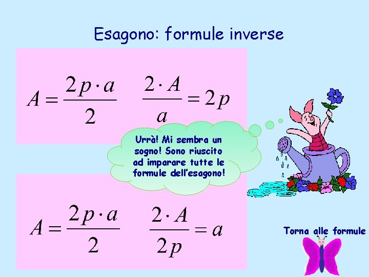 Esagono: formule inverse Urrà! Mi sembra un sogno! Sono riuscito ad imparare tutte le Esagono: formule inverse Urrà! Mi sembra un sogno! Sono riuscito ad imparare tutte le