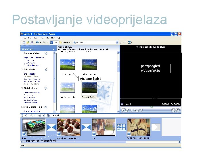 Postavljanje videoprijelaza 