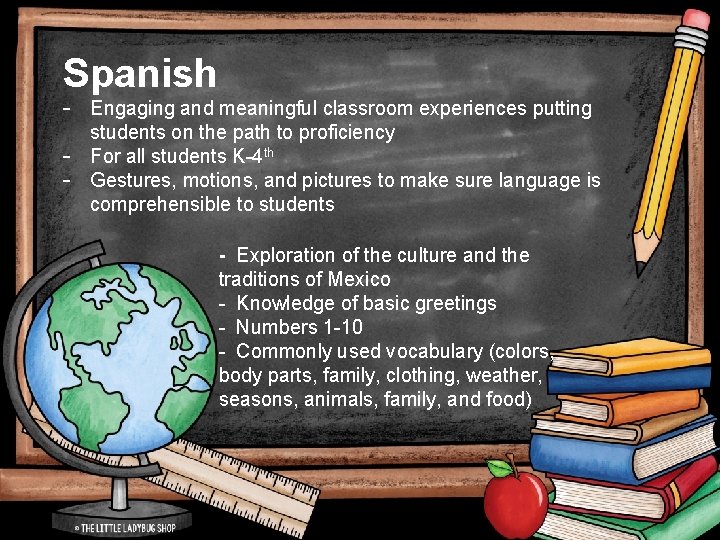 Spanish - Engaging and meaningful classroom experiences putting - students on the path to