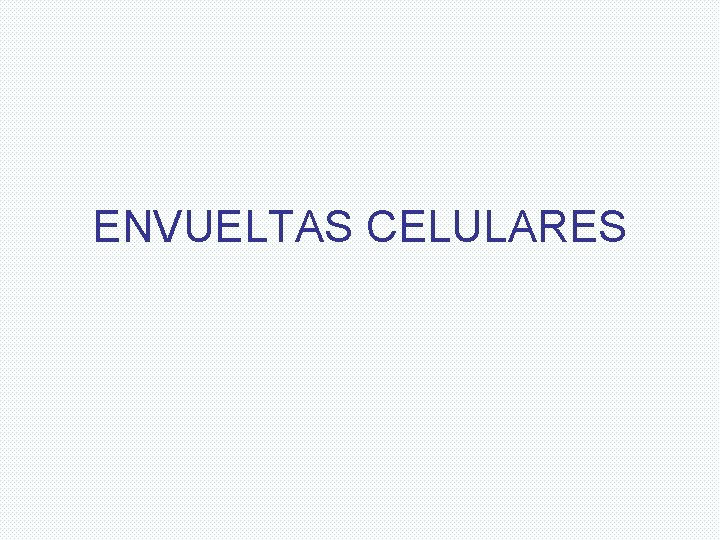 ENVUELTAS CELULARES ENVUELTAS CELULARES