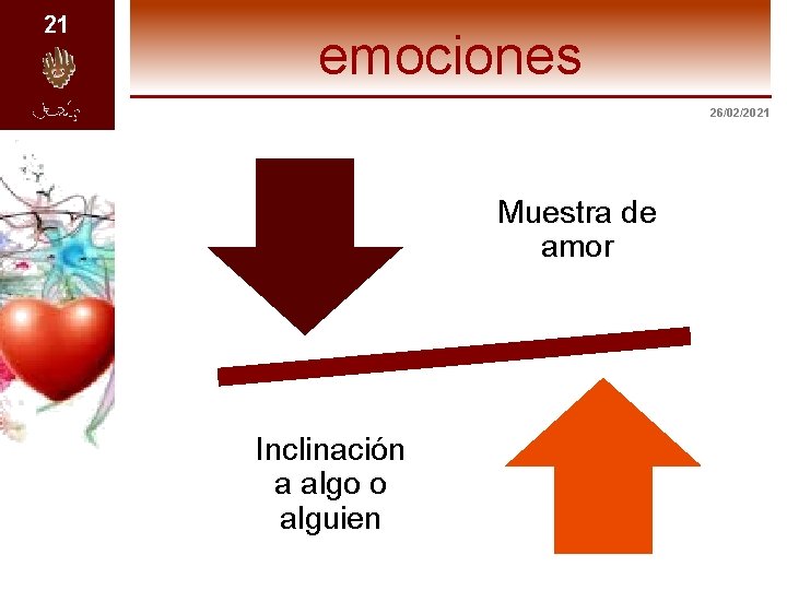 21 emociones 26/02/2021 Muestra de amor Inclinación a algo o alguien 