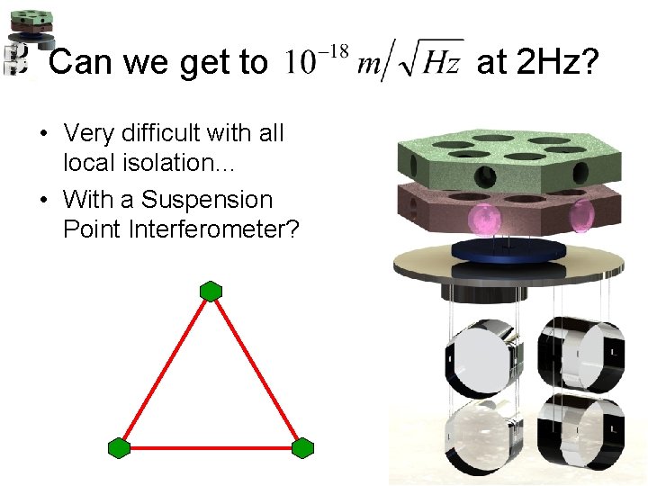 Can we get to 10 -18 m/rt. Hz at 2 Hz? • Very difficult